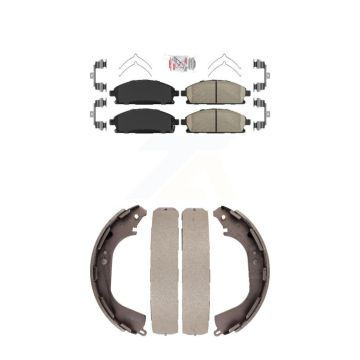 Front Rear Ceramic Disc Brake Pads Kit For Nissan Pathfinder INFINITI QX4 KNN-100279
