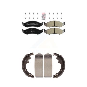 Front Rear Semi-Metallic Disc Brake Pads Kit For Jeep Wrangler Cherokee Comanche Wagoneer KNN-100283