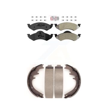 Front Rear Semi-Metallic Disc Brake Pads Kit For 2000-2002 Dodge Dakota Durango KNN-100287