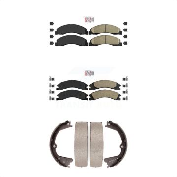 Front Rear Ceramic Disc Brake Pads Kit For Ford E-350 Super Duty E-250 E-150 E-450 KNN-100323