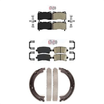 Front Semi-Metallic Rear Ceramic Disc Brake Pads Kit For Cadillac XTS KNN-100340