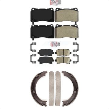 Front Semi-Metallic Rear Ceramic Disc Brake Pads Kit For Cadillac XTS KNN-100341