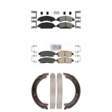 Front Semi-Metallic Rear Ceramic Disc Brake Pads Kit For Cadillac XTS KNN-100344