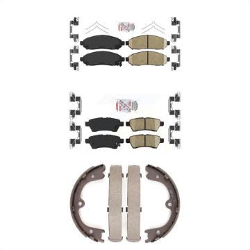 Front Rear Ceramic Disc Brake Pads Kit For Nissan Pathfinder Xterra KNN-100348