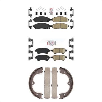 Front Rear Ceramic Disc Brake Pads Kit For Nissan Pathfinder Xterra KNN-100349