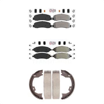 Front Rear Semi-Metallic Disc Brake Pads Kit For 2005-2007 Ford F-350 Super Duty F-250 KNN-100356