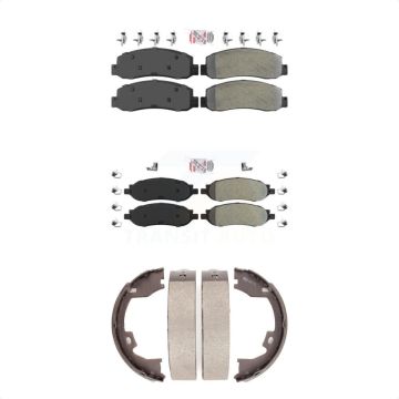Front Rear Semi-Metallic Disc Brake Pads Kit For 2005-2007 Ford F-350 Super Duty F-250 KNN-100357