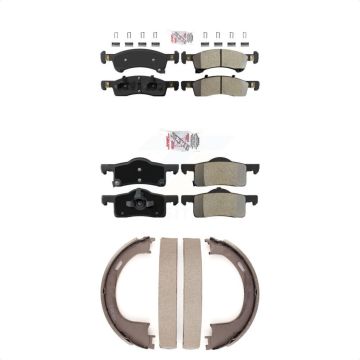 Front Rear Semi-Metallic Disc Brake Pads Kit For 2002 Ford Expedition From 03 19 02 KNN-100360