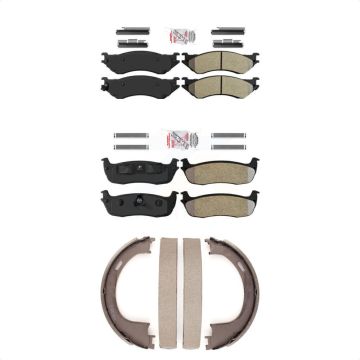 Front Rear Semi-Metallic Disc Brake Pads Kit For Ford F-150 Expedition F-250 Heritage KNN-100362