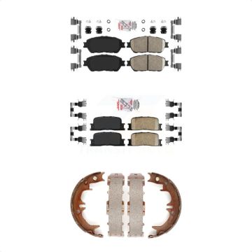 Front Rear Ceramic Disc Brake Pads Kit For Toyota Camry Lexus ES330 ES300 KNN-100364