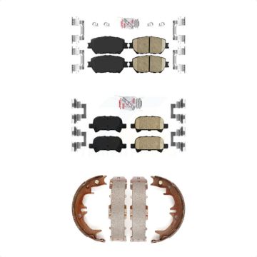 Front Rear Ceramic Disc Brake Pads Kit For Toyota Camry Vehicles Manufactured In USA KNN-100367