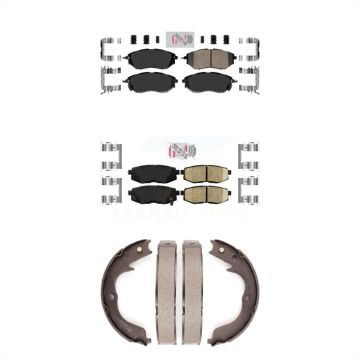 Front Rear Ceramic Disc Brake Pads Kit For Subaru Outback Legacy KNN-100372