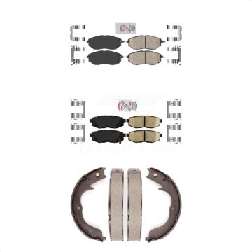 Front Rear Ceramic Disc Brake Pads Kit For Subaru Outback Legacy KNN-100373