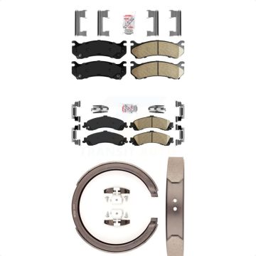 Front Rear Ceramic Disc Brake Pads Kit For Chevrolet GMC Silverado 1500 Sierra Avalanche KNN-100381