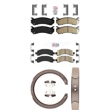 Front Rear Ceramic Disc Brake Pads Kit For Chevrolet Avalanche 1500 GMC Yukon Express XL KNN-100383