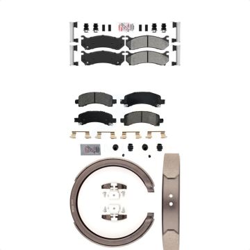 Front Rear Semi-Metallic Disc Brake Pads Kit For Chevrolet Avalanche 1500 GMC Yukon Tahoe KNN-100386