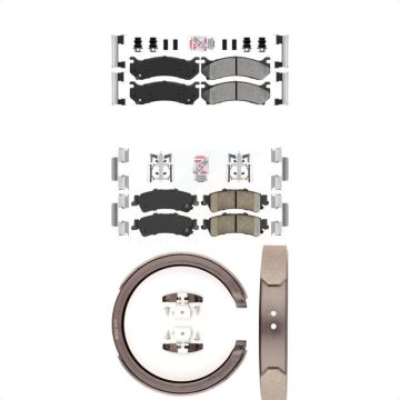 Front Semi-Metallic Rear Ceramic Disc Brake Pads Kit For Chevrolet GMC Silverado 1500 XL KNN-100388