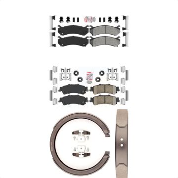 Front Semi-Metallic Rear Ceramic Disc Brake Pads Kit For Chevrolet GMC Silverado 1500 XL KNN-100390
