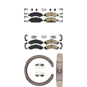 Front Rear Ceramic Disc Brake Pads Kit For Chevrolet Silverado 1500 GMC Sierra KNN-100391