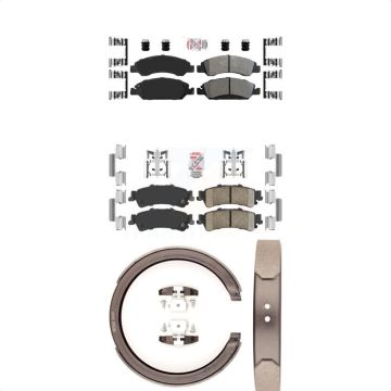 Front Semi-Metallic Rear Ceramic Disc Brake Pads Kit For Chevrolet GMC Silverado 1500 KNN-100396