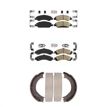 Front Rear Ceramic Disc Brake Pads Kit For 2006 Chevrolet Silverado 1500 GMC Sierra KNN-100400