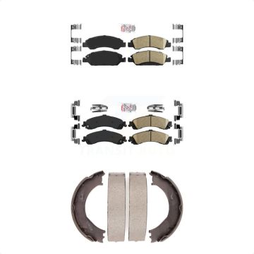 Front Rear Ceramic Disc Brake Pads Kit For 2006 Chevrolet Silverado 1500 GMC Sierra KNN-100401