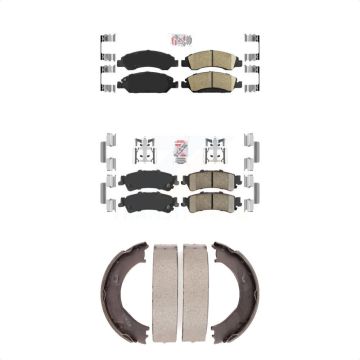 Front Rear Ceramic Disc Brake Pads Kit For 2006 Chevrolet Silverado 1500 GMC Sierra KNN-100404