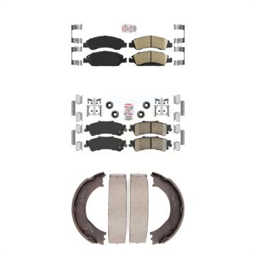 Front Rear Ceramic Disc Brake Pads Kit For 2006 Chevrolet Silverado 1500 GMC Sierra KNN-100407