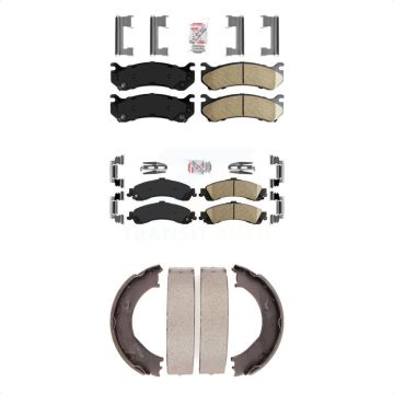Front Rear Ceramic Disc Brake Pads Kit For 2006 Chevrolet Silverado 1500 GMC Sierra KNN-100409
