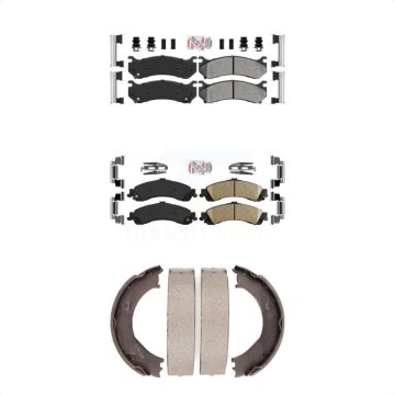 Front Semi-Metallic Rear Ceramic Disc Brake Pads Kit For Chevrolet Silverado 1500 GMC KNN-100410