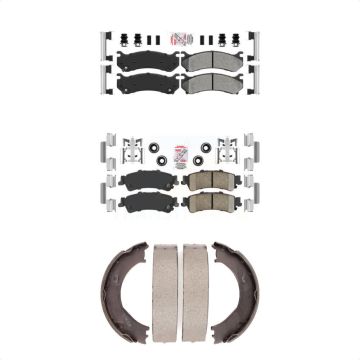 Front Semi-Metallic Rear Ceramic Disc Brake Pads Kit For Chevrolet Silverado 1500 GMC KNN-100414