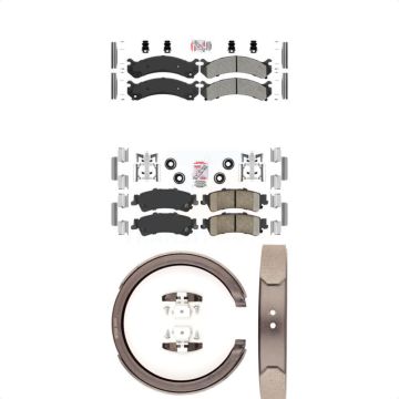 Front Semi-Metallic Rear Ceramic Disc Brake Pads Kit For Cadillac DTS DeVille KNN-100424