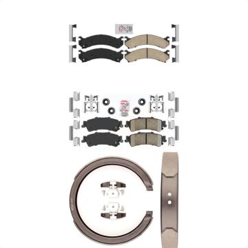 Front Rear Ceramic Disc Brake Pads Kit For Cadillac DTS DeVille With 8 Lug Wheels KNN-100425