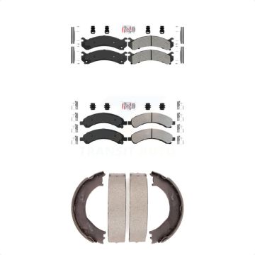 Front Rear Semi-Metallic Disc Brake Pads Kit For Chevrolet Express 3500 GMC Savana KNN-100426