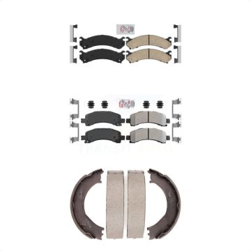 Front Ceramic Rear Semi-Metallic Disc Brake Pads Kit For Chevrolet GMC Express 2500 3500 KNN-100431