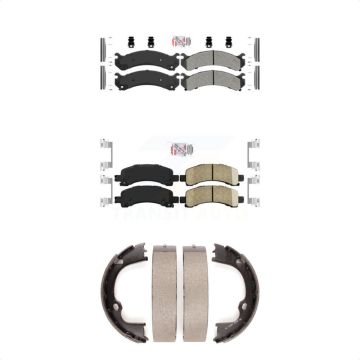 Front Semi-Metallic Rear Ceramic Disc Brake Pads Kit For Chevrolet GMC Savana 2500 3500 KNN-100434