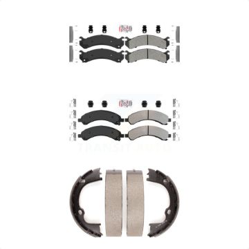 Front Rear Semi-Metallic Disc Brake Pads Kit For 08 GMC Savana 3500 With Dual Wheels KNN-100438