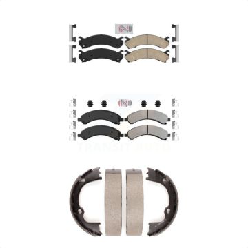 Front Ceramic Rear Semi-Metallic Disc Brake Pads Kit For GMC Savana 3500 KNN-100439