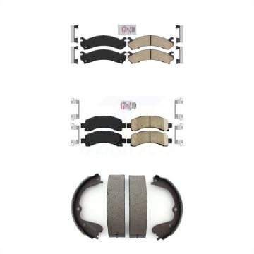 Front Rear Ceramic Disc Brake Pads Kit For GMC Savana 3500 Chevrolet Express 4500 KNN-100441