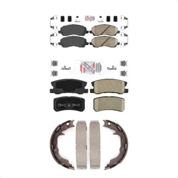 Front Rear Ceramic Disc Brake Pads Kit For Jeep Mitsubishi Patriot Lancer Compass Sebring KNN-100444