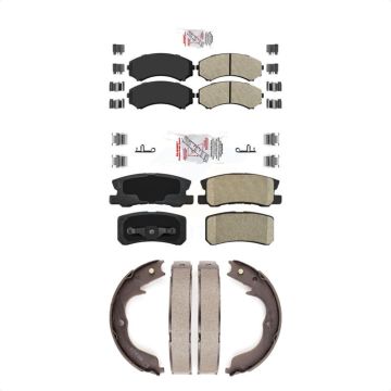 Front Semi-Metallic Rear Ceramic Disc Brake Pads Kit For Mitsubishi Endeavor KNN-100462