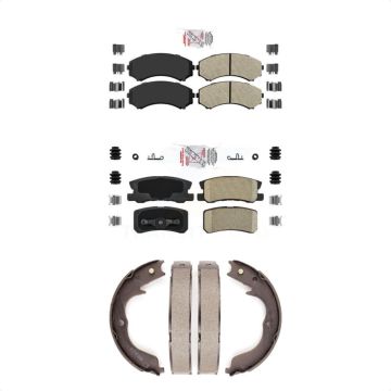 Front Semi-Metallic Rear Ceramic Disc Brake Pads Kit For Mitsubishi Endeavor KNN-100463