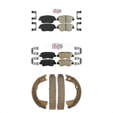 Front Rear Ceramic Disc Brake Pads Kit For 2016 Kia Optima With Manual Parking KNN-100470