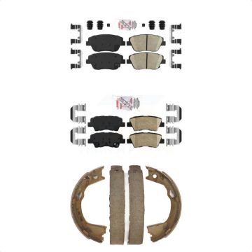Front Rear Ceramic Disc Brake Pads Kit For 2016 Kia Optima With Manual Parking KNN-100471