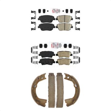 Front Rear Ceramic Disc Brake Pads Kit For 2016 Kia Optima With Manual Parking KNN-100473