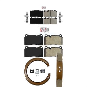 Front Rear Semi-Metallic Disc Brake Pads Kit For Chevrolet Corvette KNN-100514