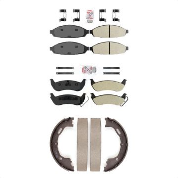 Front Rear Semi-Metallic Disc Brake Pads Kit For Lincoln Town Car Ford Crown Victoria KNN-100520