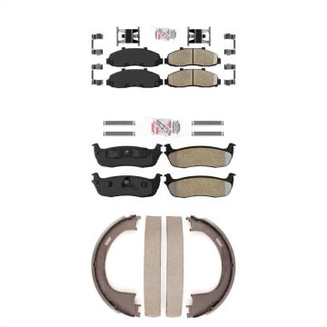 Front Ceramic Rear Semi-Metallic Disc Brake Pads Kit For Ford F-150 Heritage Lincoln KNN-100521