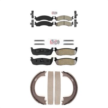 Front Rear Semi-Metallic Disc Brake Pads Kit For 1997-1999 Ford F-250 With 8 Lug Wheels KNN-100526