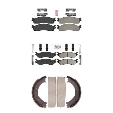 Front Rear Semi-Metallic Disc Brake Pads Kit For 2003-2005 Dodge Ram 2500 3500 KNN-100530